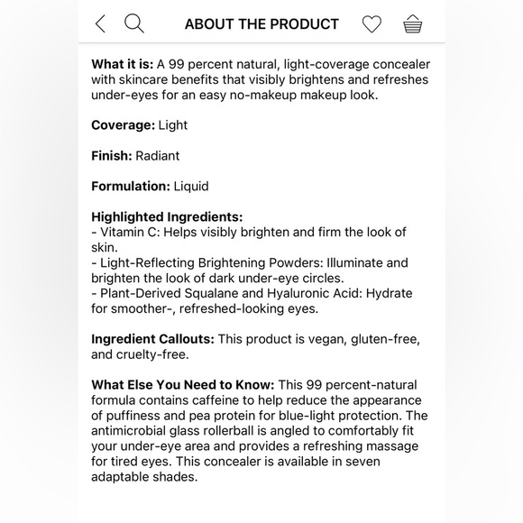 Milk Makeup Under Eye Brightening Concealer- Shade 1 - Picture 3 of 6